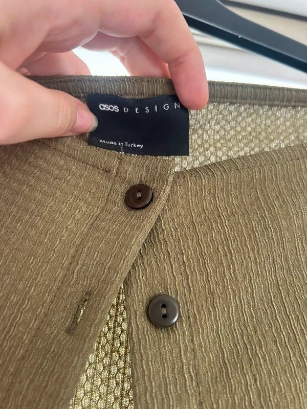 ASOS Khaki green buttoned waistcoat top