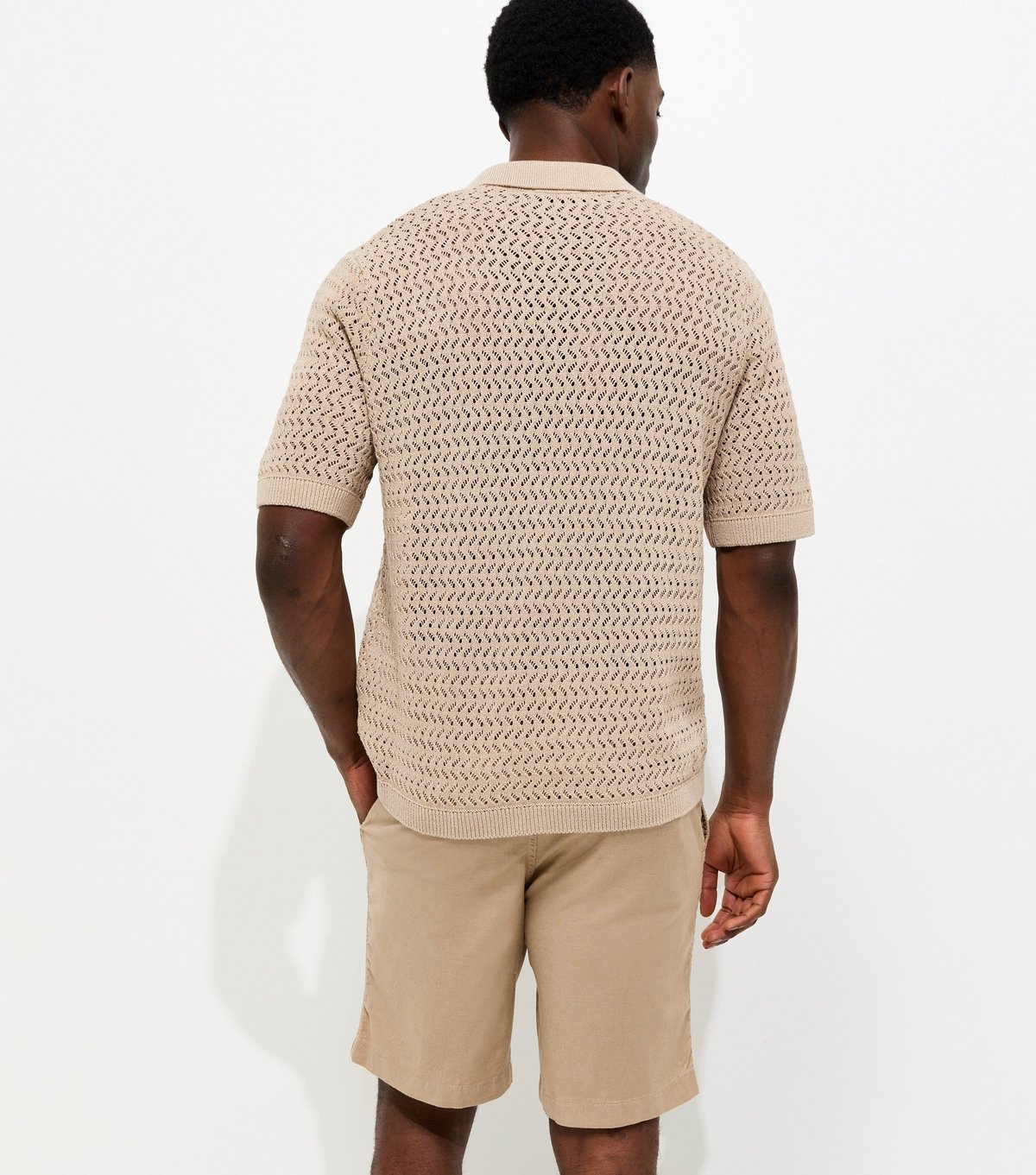 jack & jones Men's Regular Light Brown Cotton Rich Drawstring Shorts Jack & Jones New Look - 4