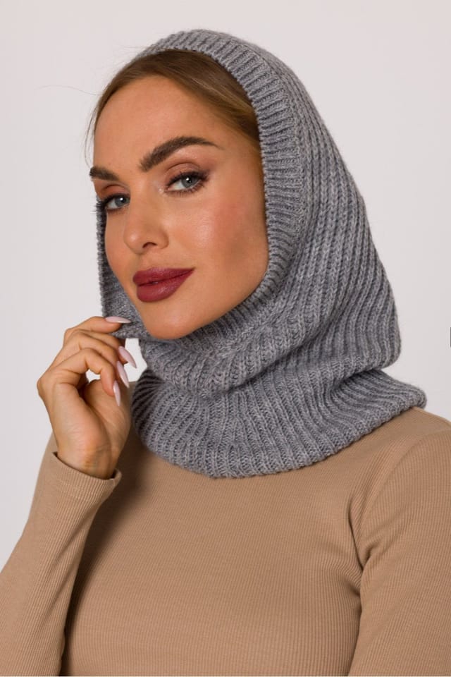 Love Lace Love Lace Women's Seamless Balaclava Hood for Cold Weather Outdoor Wear Gear in Grey - 2