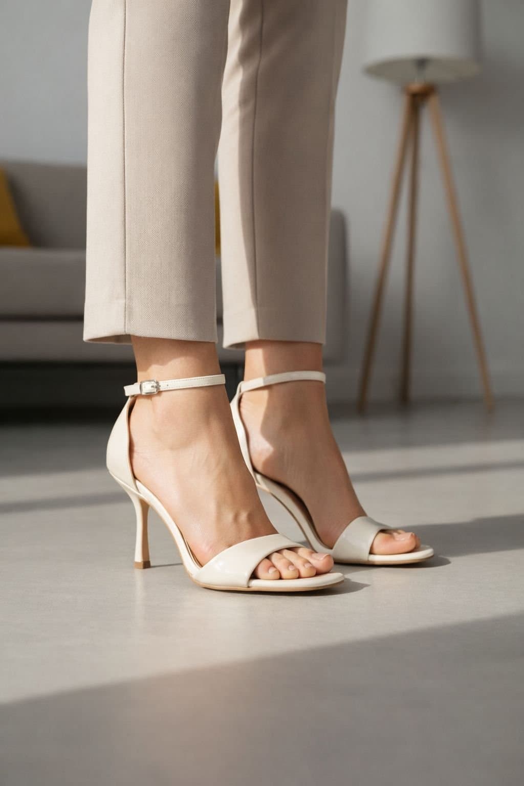 Truffle Collection Truffle Collection Women's Heeled Sandals Buckle Polyurethane Stiletto Summer Shoes in Light Beige