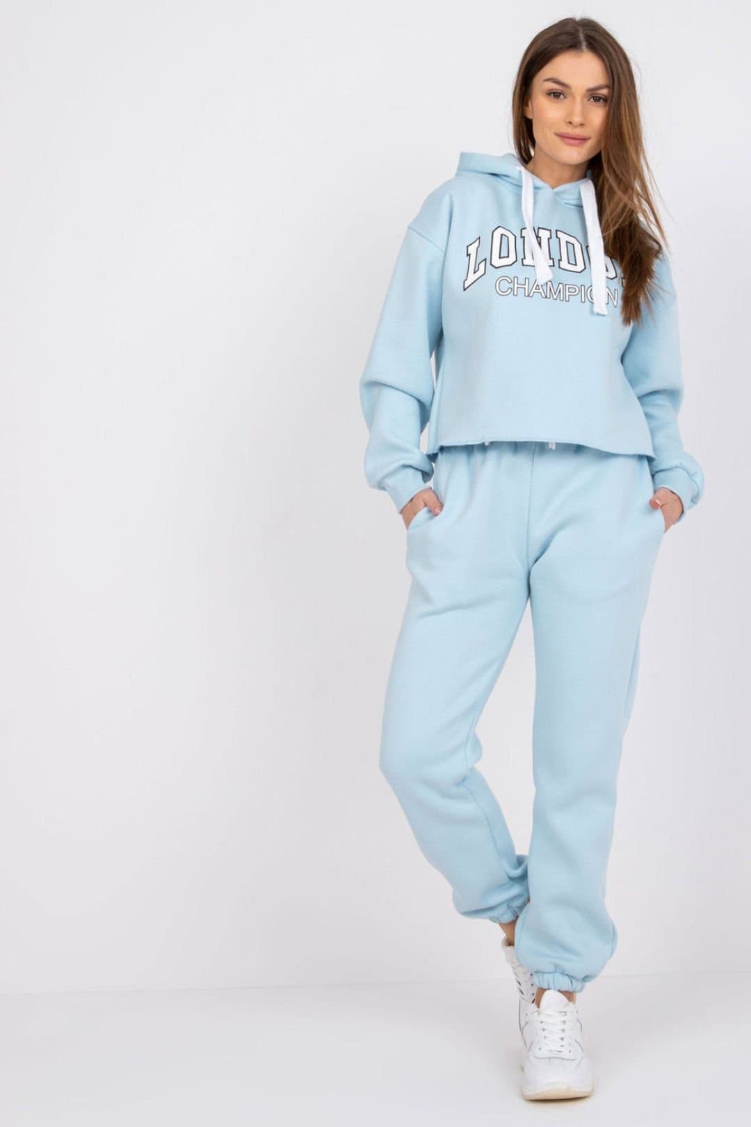 Love Lace Love Lace Blue Cotton Urban Tracksuit Set