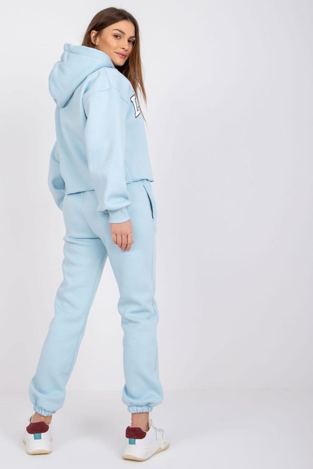 Love Lace Love Lace Women's Cotton Urban Tracksuit Set Hoodie & Pants in Blue - 3