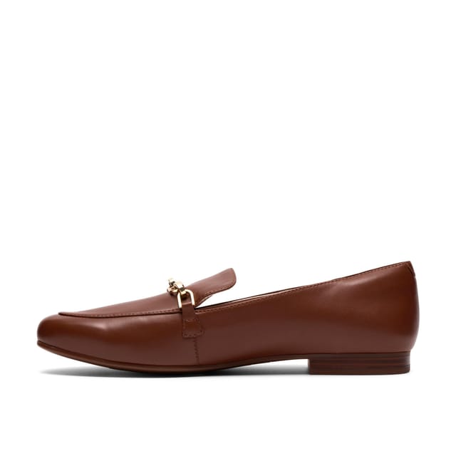 Clarks Clarks Women's Tamna Iris Tan Leather Loafers, Slip Ons in Brown - 2