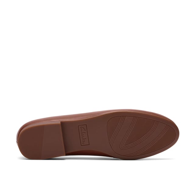 Clarks Clarks Women's Tamna Iris Tan Leather Loafers, Slip Ons in Brown - 3