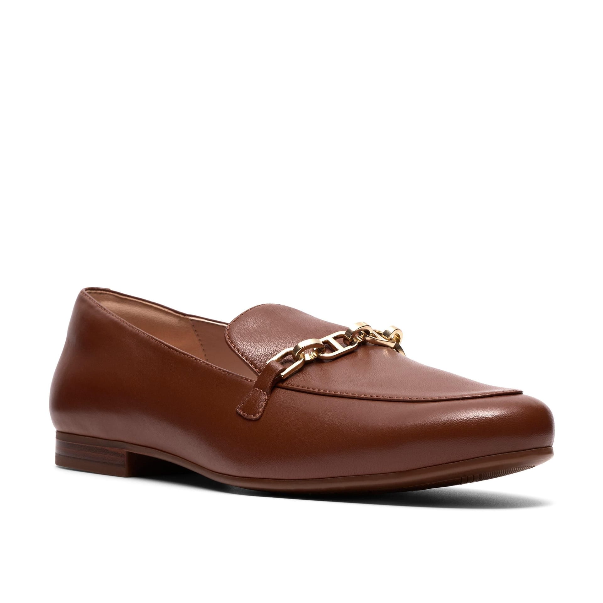 Clarks Clarks Women's Tamna Iris Tan Leather Loafers, Slip Ons in Brown - 4