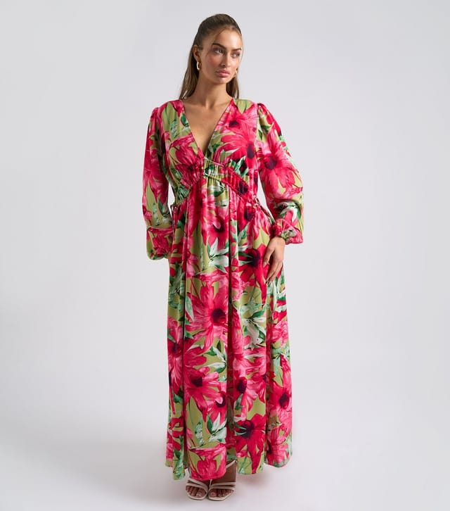 Urban Bliss Women's Pink Floral Smocked Maxi Dress Urban Bliss New Look - 3