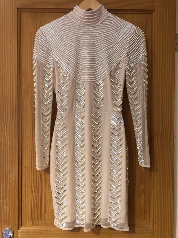 ASOS ASOS Luxe pearl-embellished and sequins long sleeve