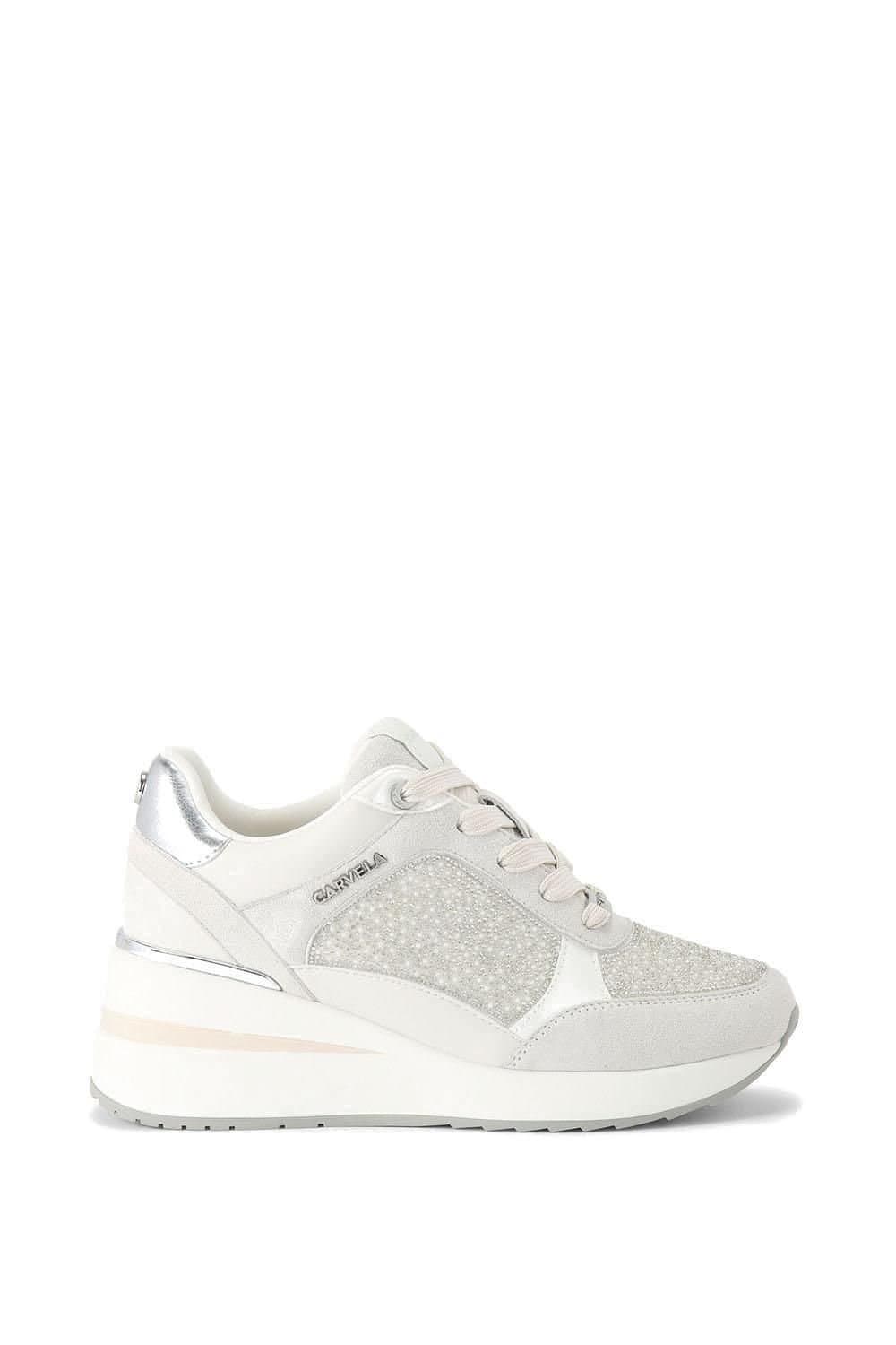 Carvela Carvela Women's 'High Rise Pearl' Trainers in White