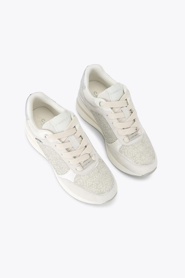 Carvela Carvela Women's 'High Rise Pearl' Trainers in White - 2