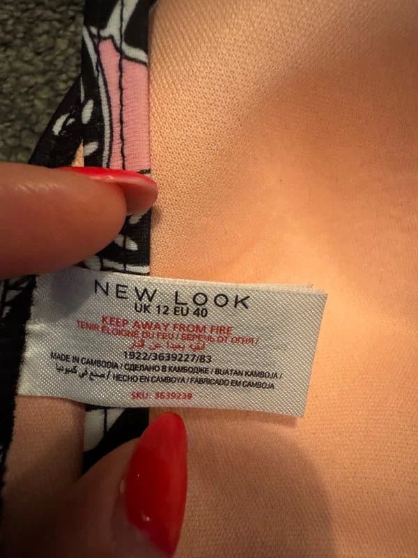 New Look Ladies floral bikini set size 12/14