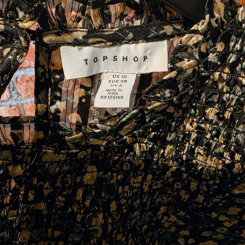 Topshop Multi-Coloured Chiffon Blouse Size 10