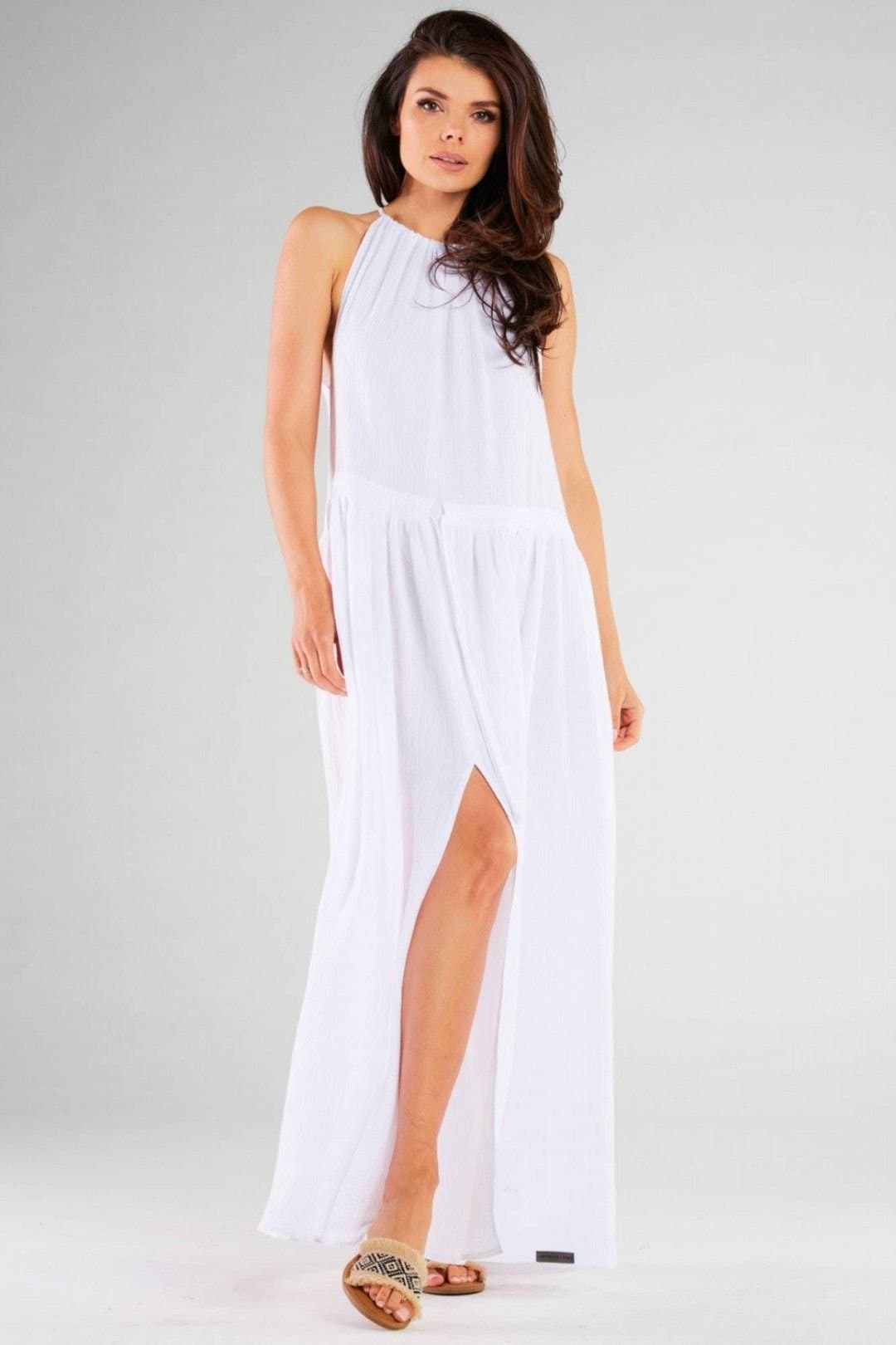Love Lace Love Lace Women's Side Slit Day Dress in White