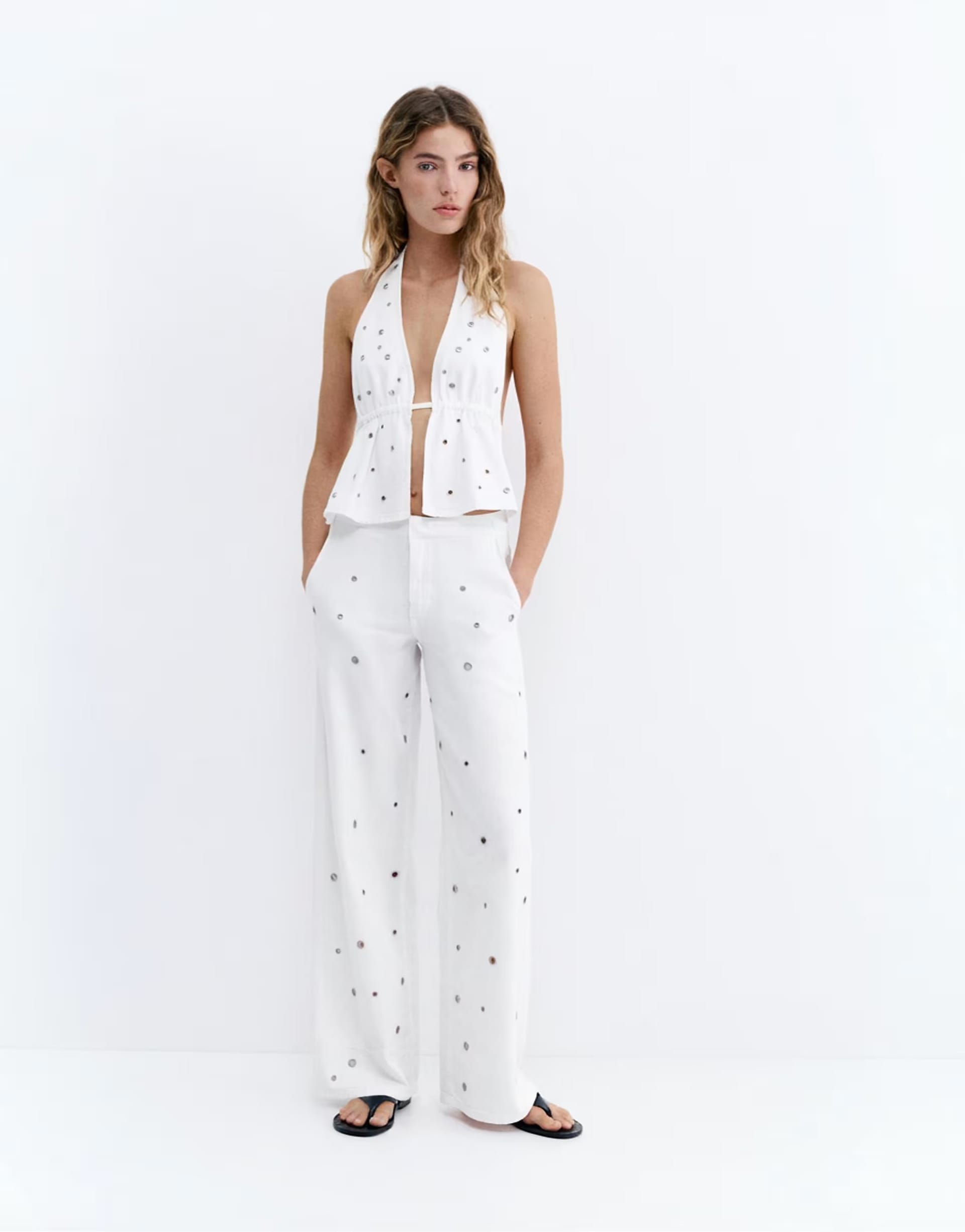 ASOS White Eyelets Denim Set