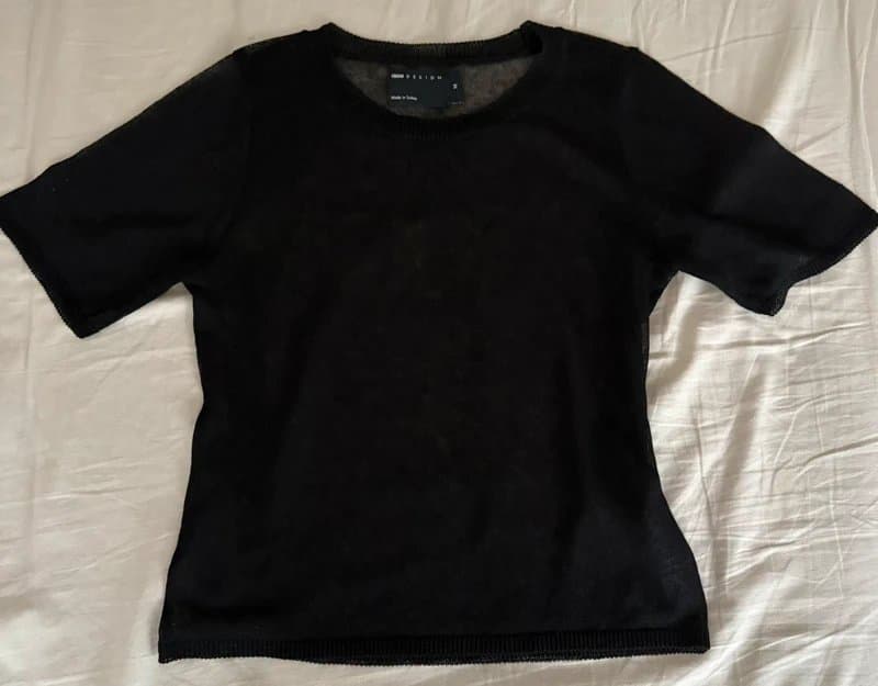 ASOS Design Sheer Knit Crop Top