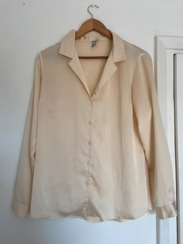 ASOS Cream Satin Shirt