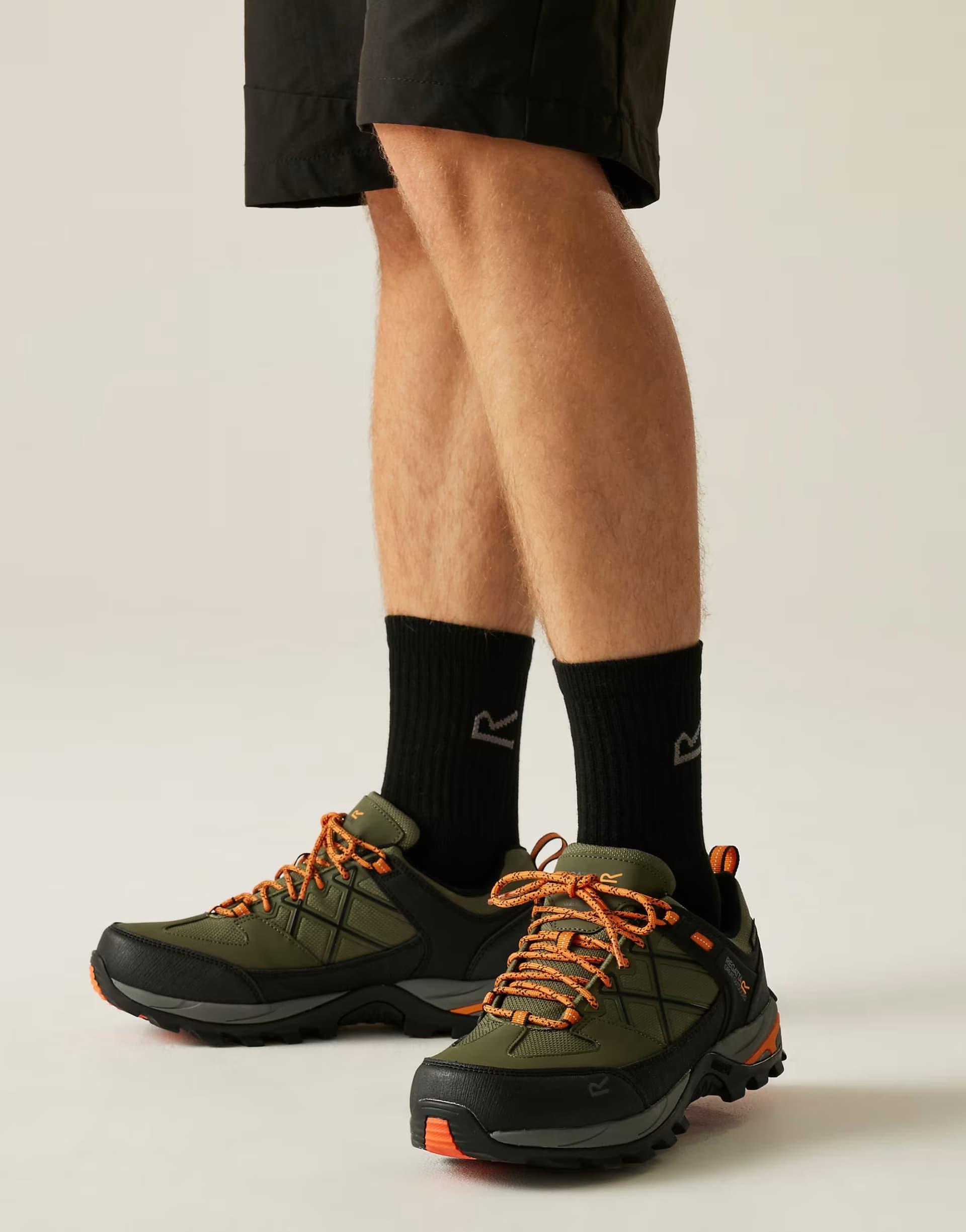 ASOS ASOS Green Blaze Orange Samaris III Low Waterproof Walking Shoes