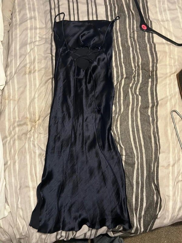 ASOS dark blue long dress