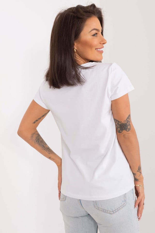Love Lace Love Lace Women's Cotton Summer Casual Blouse with Embroidery in White - 3