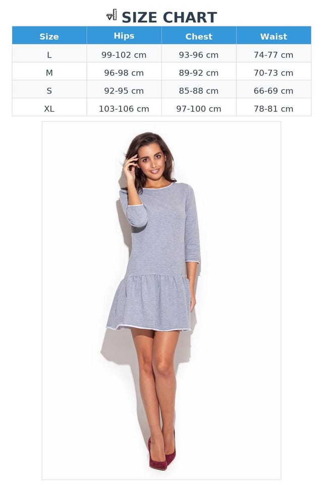 Love Lace Love Lace Women's Charming Cotton Mini Dress With Frill Hem in Grey - 2
