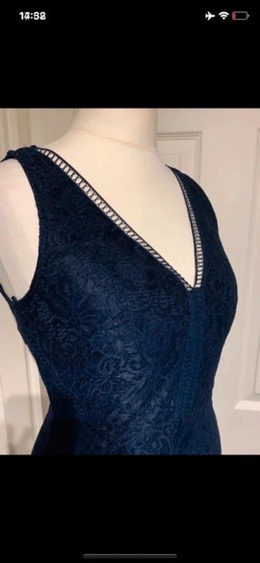 Next NEW tags Next lace pencil dress blue black navy blouse skirt backless