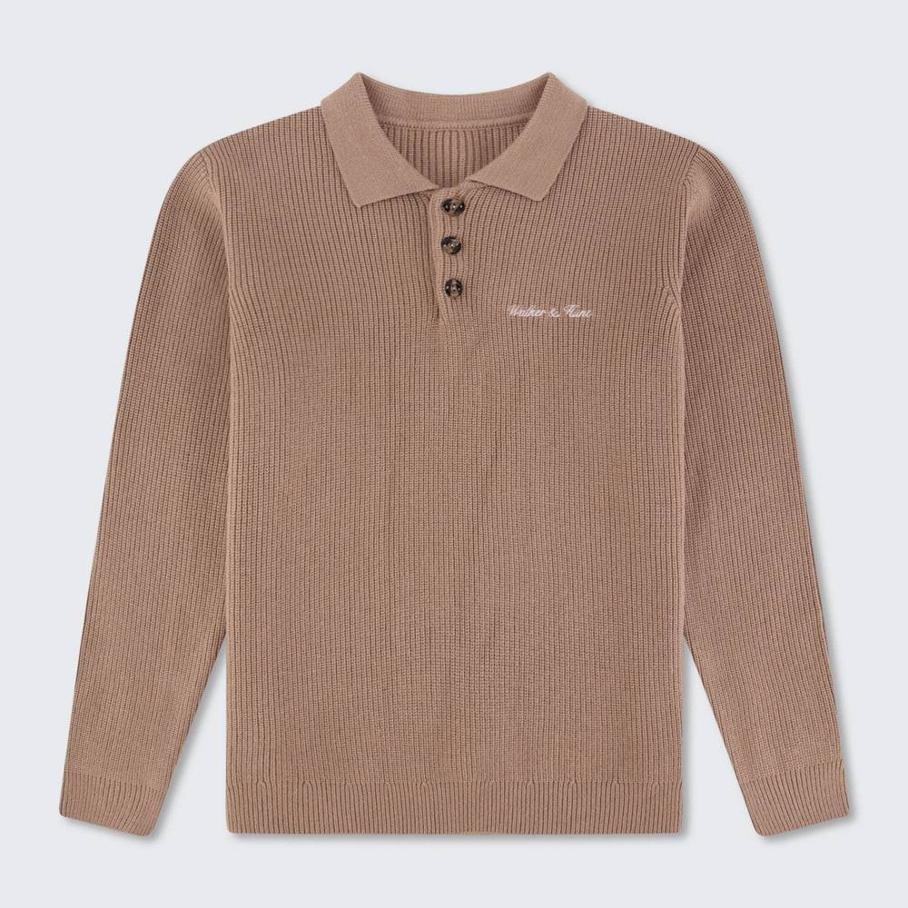 Walker & Hunt Walker & Hunt Men's Oversized Lando Knit in Tan - 2