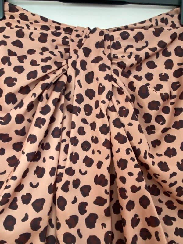 Never Fully Dressed Never Fully Dressed Ruched Animal Print Skirt