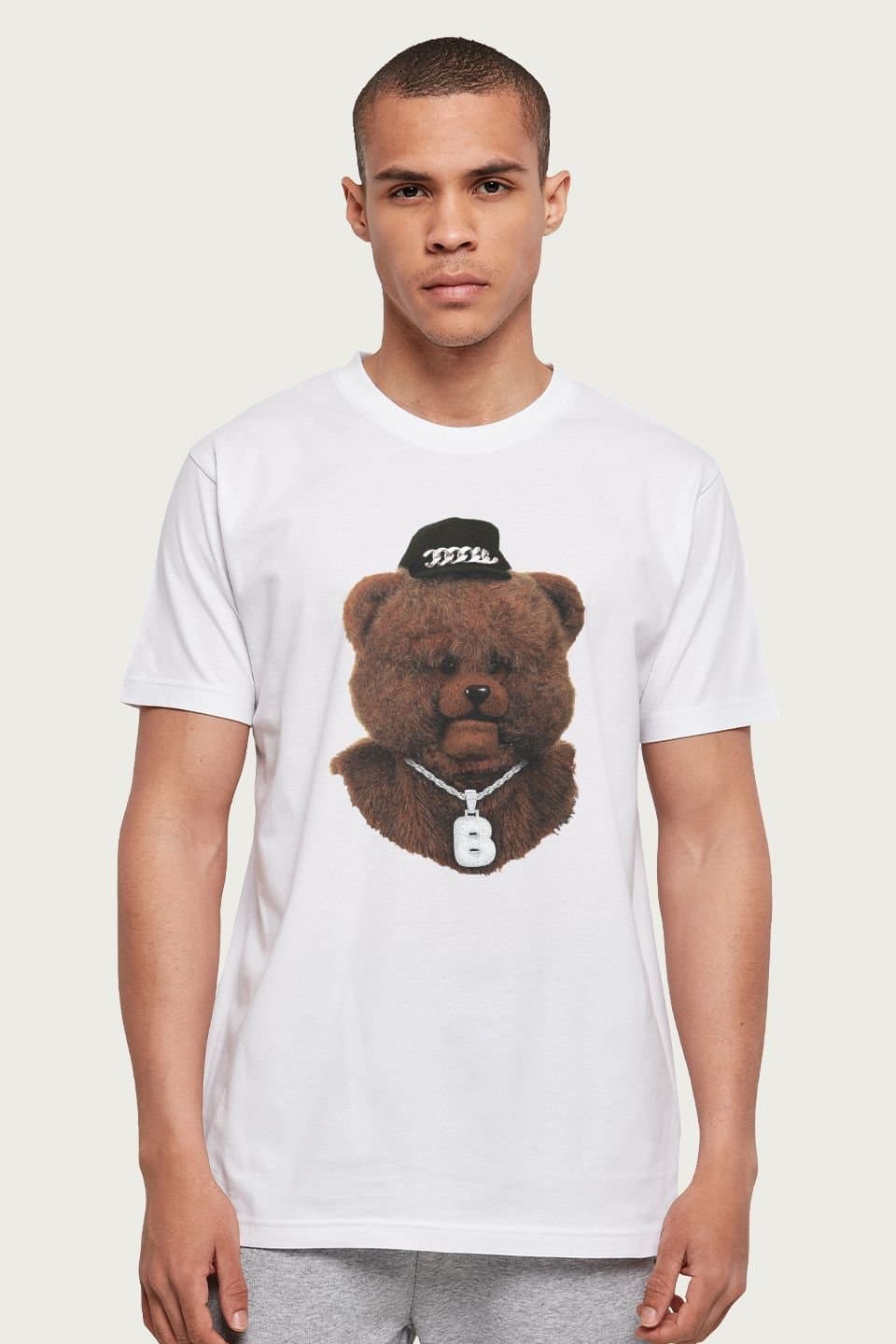Rainbow Rainbow Men's 1972 Bungle The Bear Wearing Bling T-Shirt in White