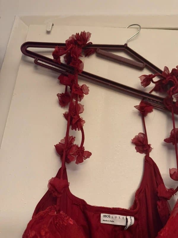 Asos luxe ASOS Luxe 3D floral embellished lace maxi dress UK 10