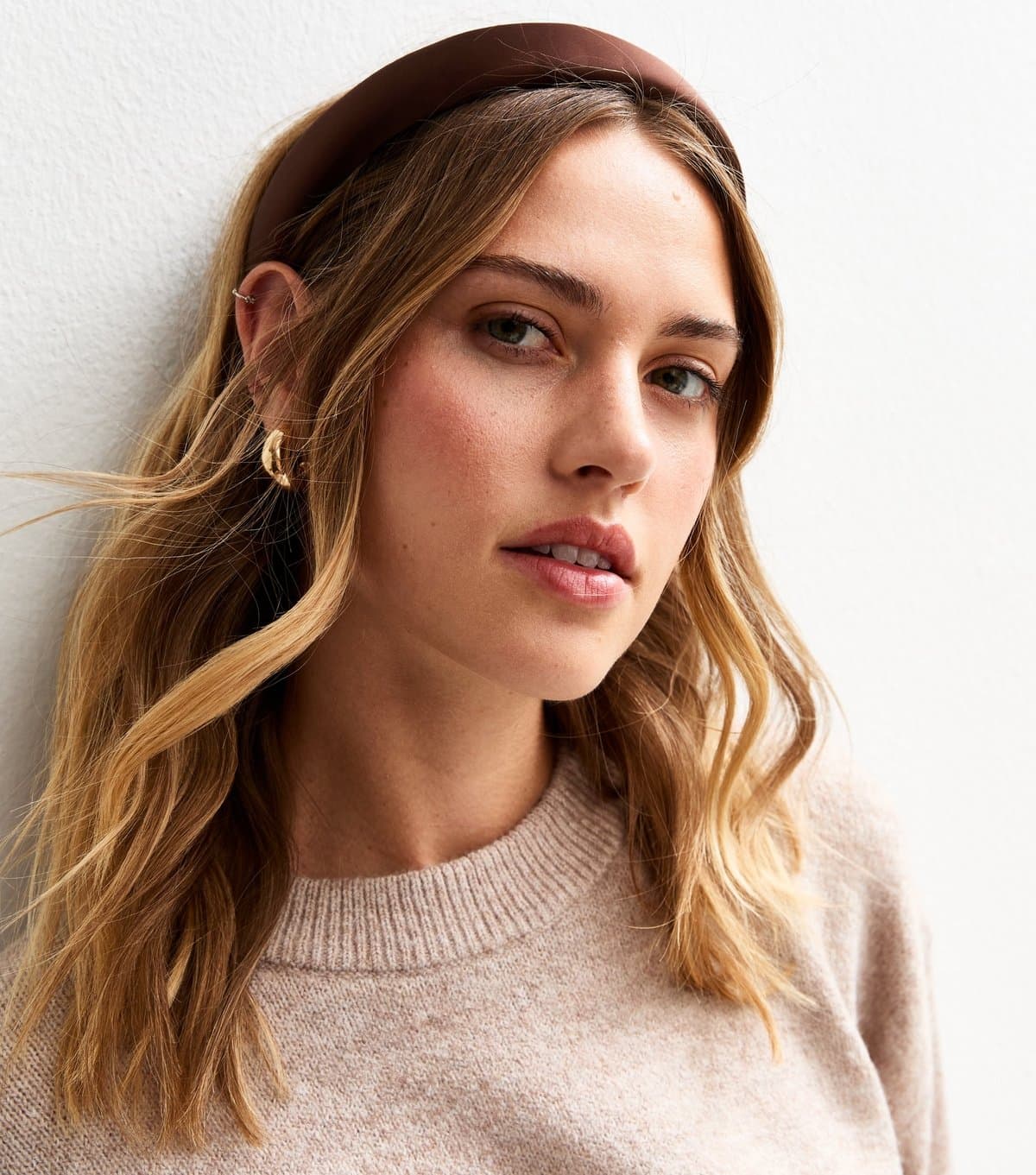 New Look Brown Satin Padded Headband New Look