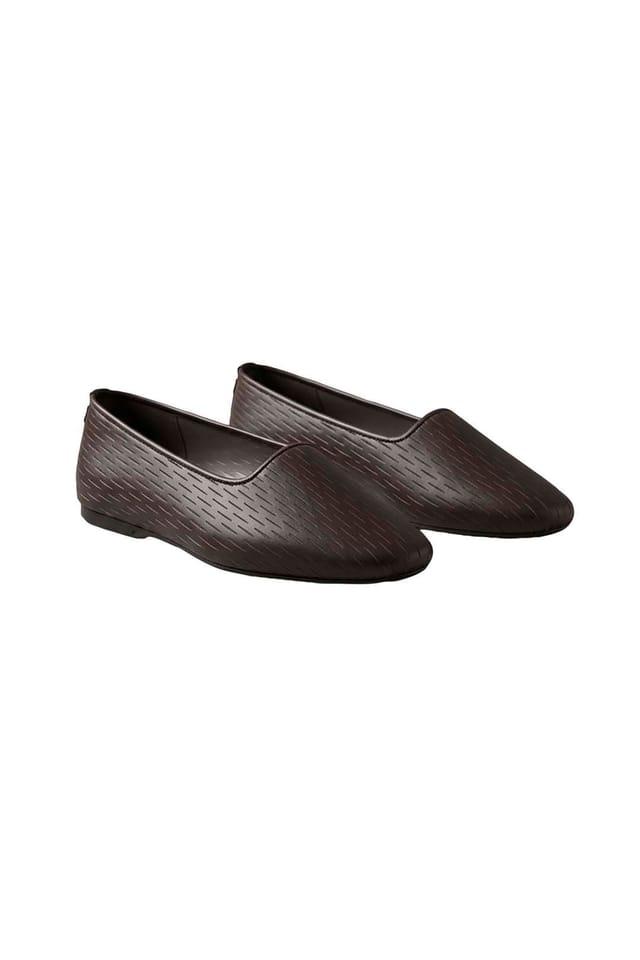 Calvin Klein Calvin Klein Women's Oblique Ballerina Cut Out Leather Bordeaux in Wine - 2