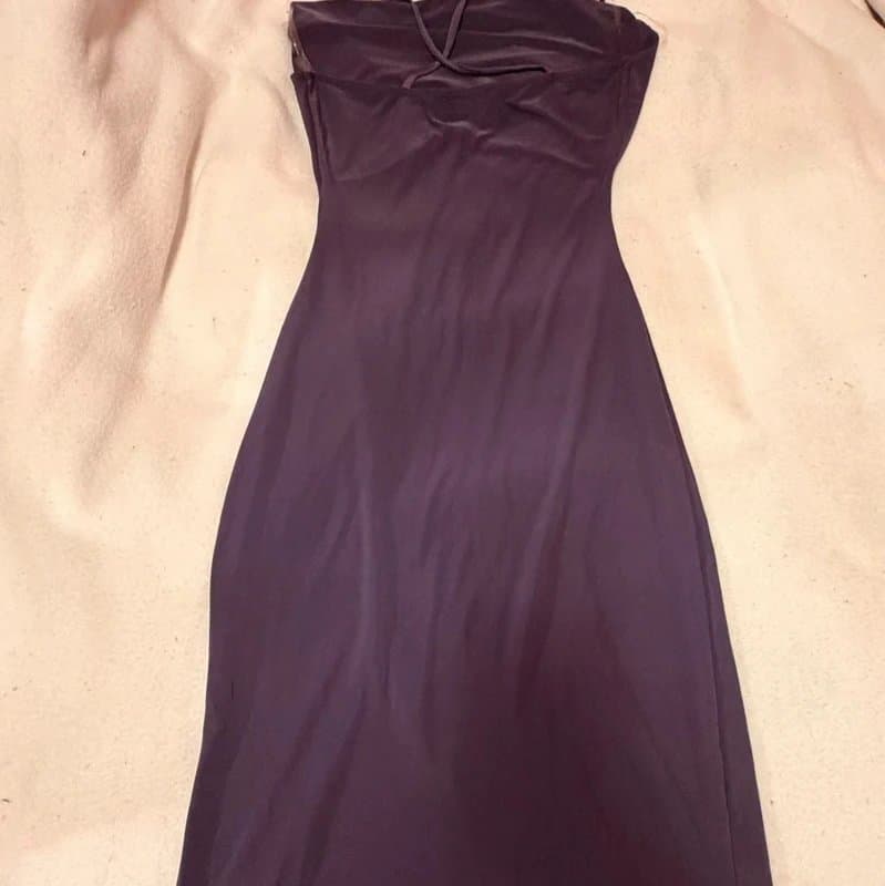 Bershka dark plum dress