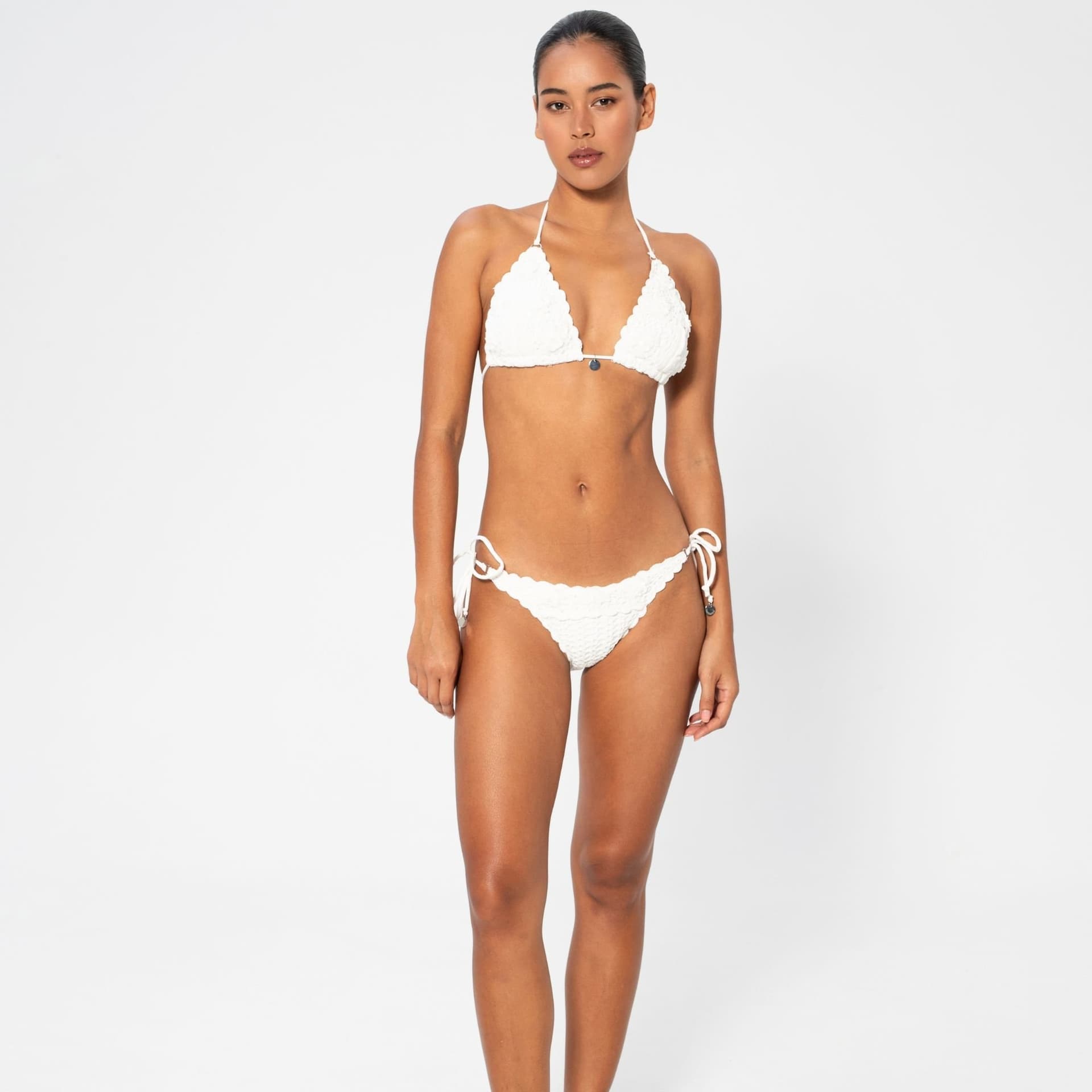 Panos Emporio Panos Emporio Women's Kandia Crochet Bikini Bottom in White