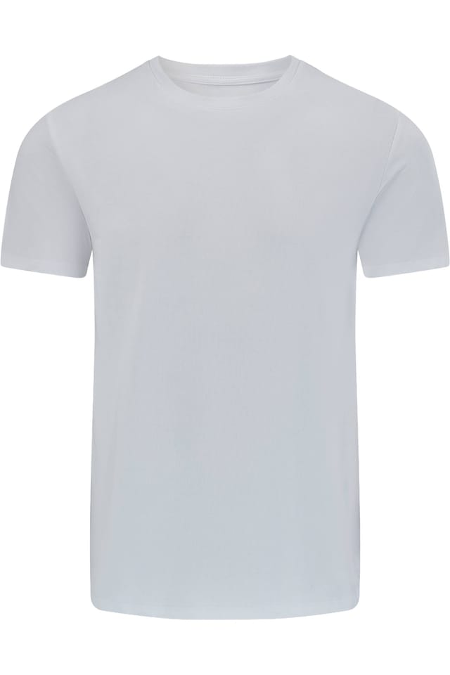 Haigman Haigman Men's Men's 2 Pack Cotton Stretch Short Sleeve T-Shirts in White - 3