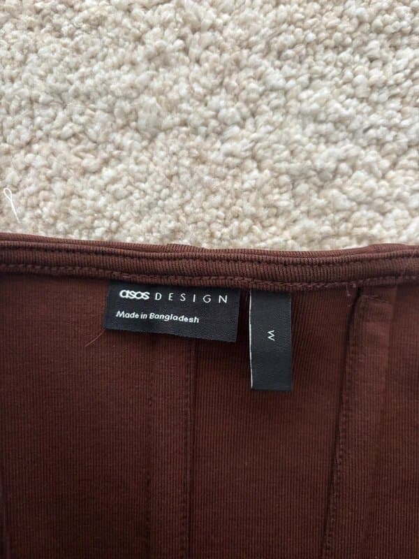 ASOS Brown corset halter neck top