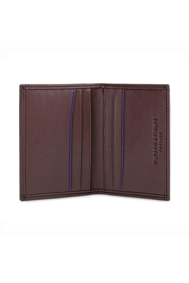 Watson & Wolfe Watson & Wolfe Men's Bifold 6 Card Holder in Brown - 2