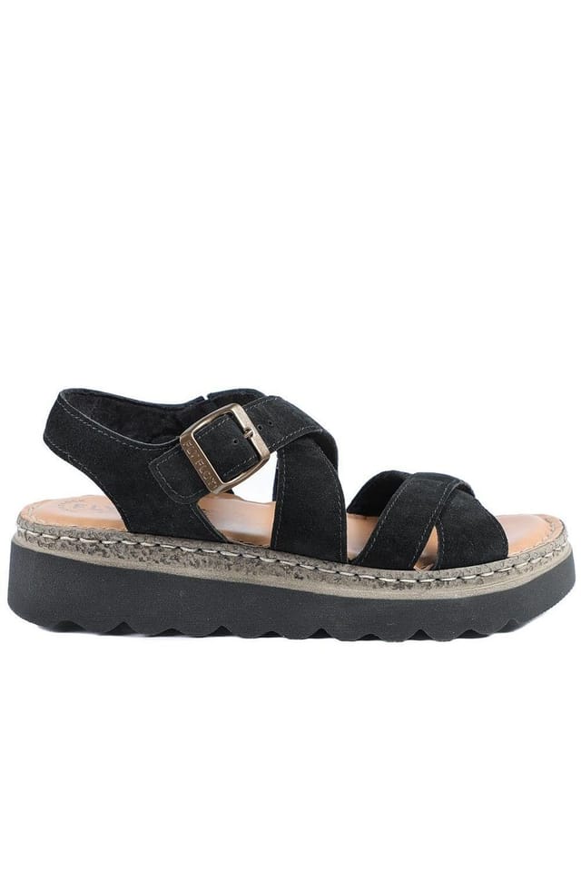 Fly Flot Fly Flot Women's FlyFlot Wedge Heel Buckled Sandals in Black - 2