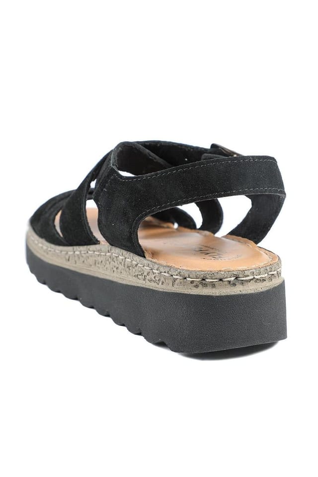 Fly Flot Fly Flot Women's FlyFlot Wedge Heel Buckled Sandals in Black - 3