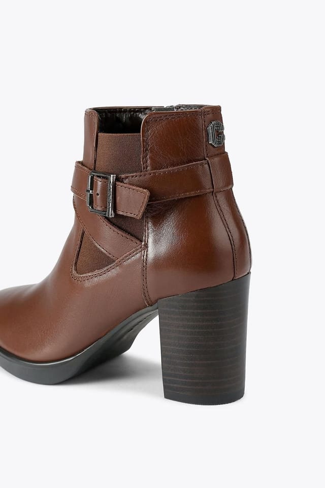 Carvela Carvela Women's 'Silver Ankle Wide Fit' Leather Boots in Brown - 3