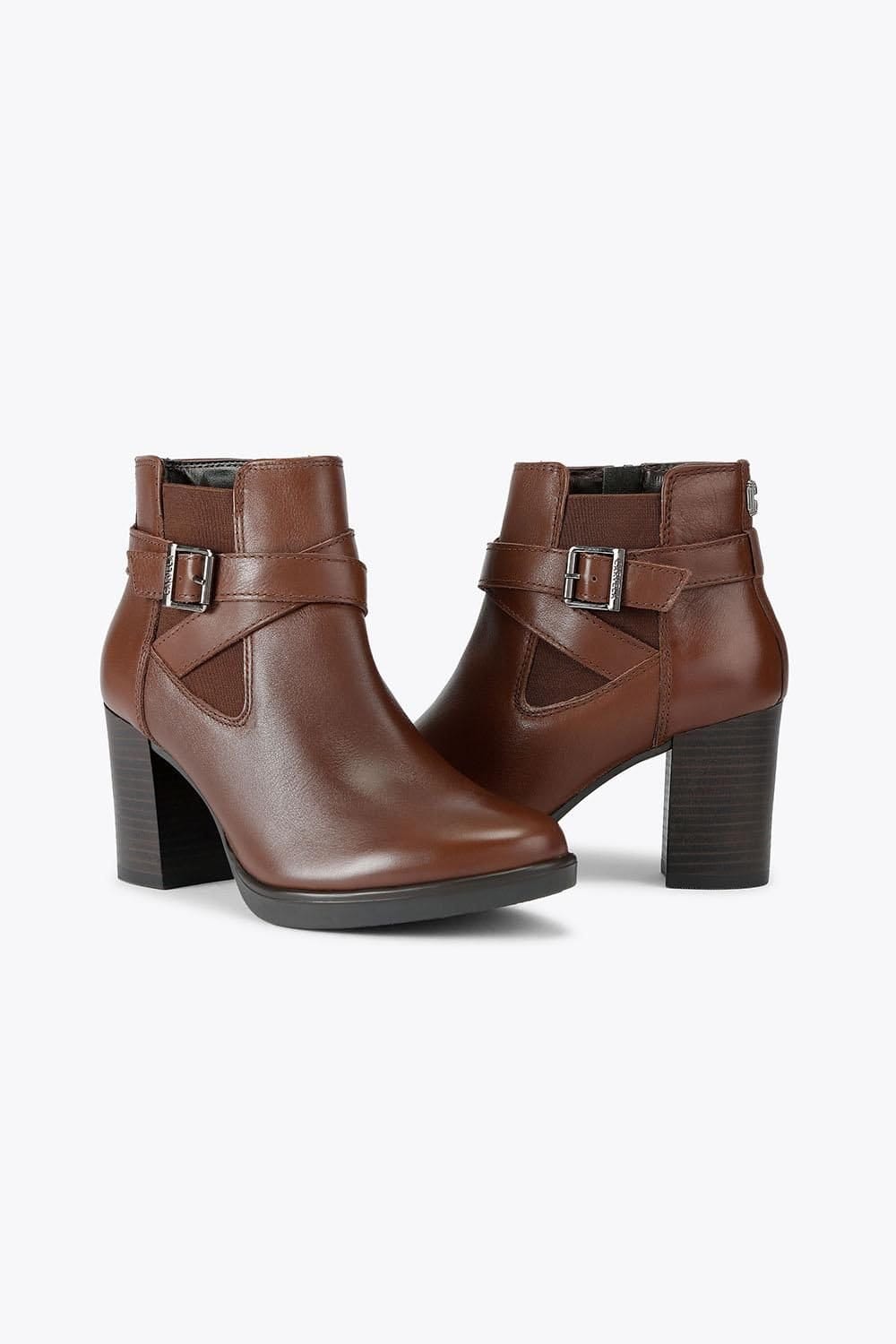 Carvela Carvela Women's 'Silver Ankle Wide Fit' Leather Boots in Brown - 4