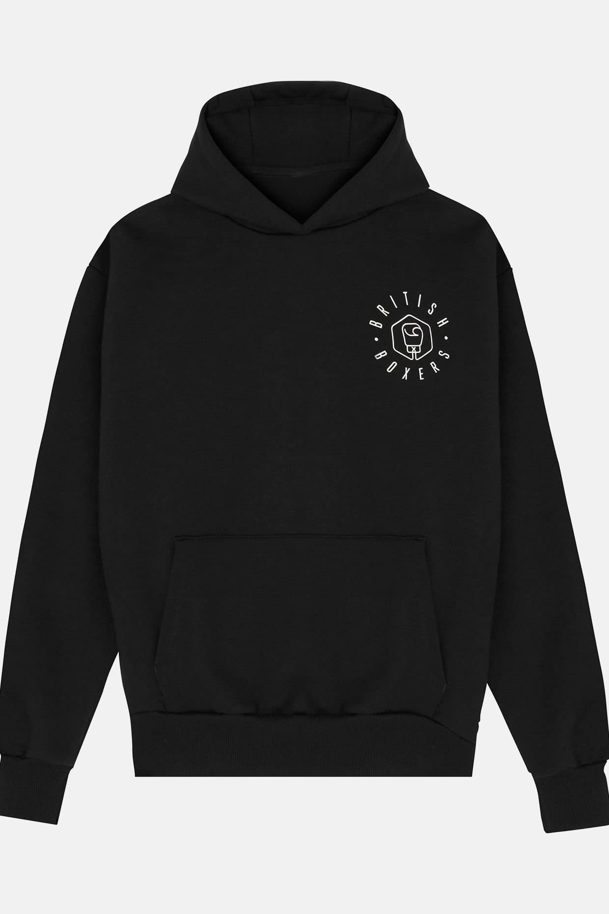 British Boxers British Boxers Men's "Slate Mine" Logo Hoodie in Dark Grey