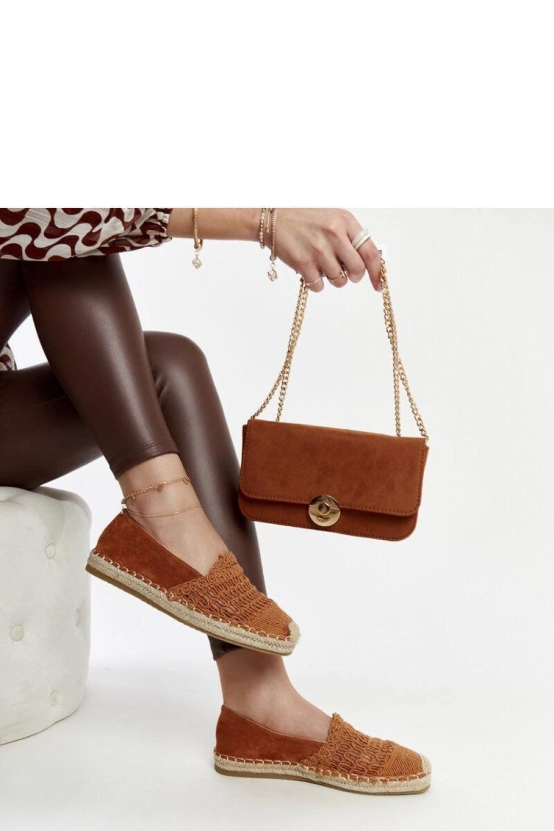 Love Lace Love Lace Women's Openwork Espadrille Slip On Shoes with Rubber Sole Summer in Brown - 1