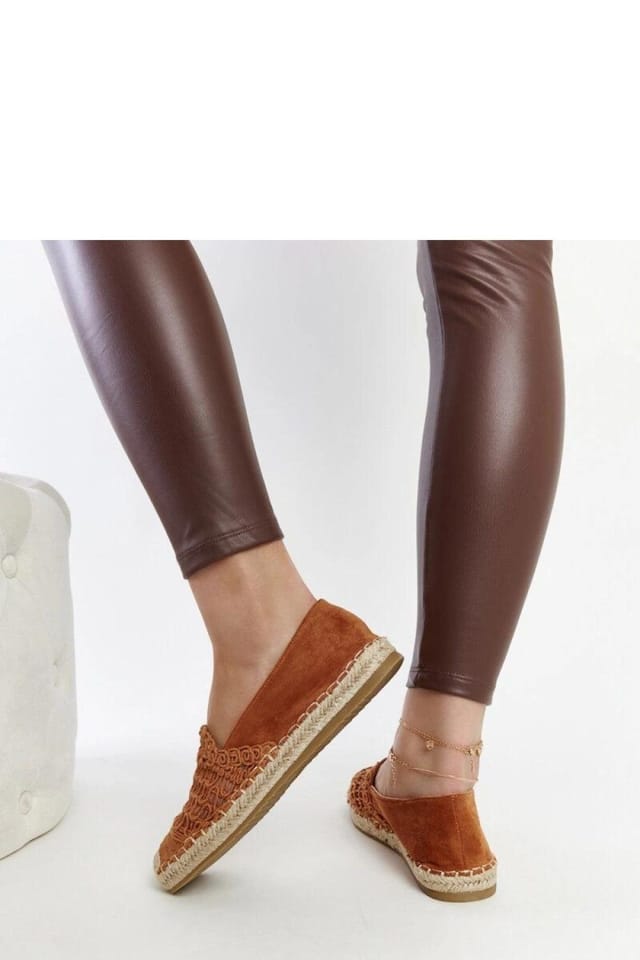 Love Lace Love Lace Women's Openwork Espadrille Slip On Shoes with Rubber Sole Summer in Brown - 3
