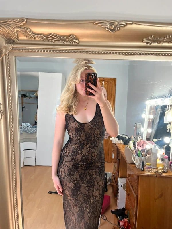 ASOS Black Lace Maxi Dress