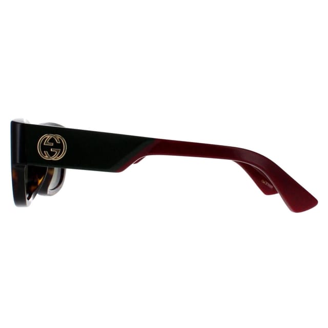 Gucci Gucci Women's Square Havana with Green & Red Green GG1667SK in Brown - 3