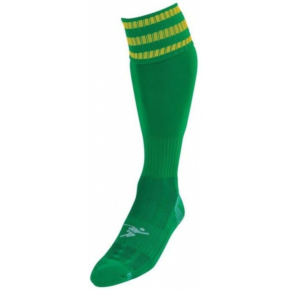 Precision Precision Men's 3 Stripe Pro Football Socks in Bright Green