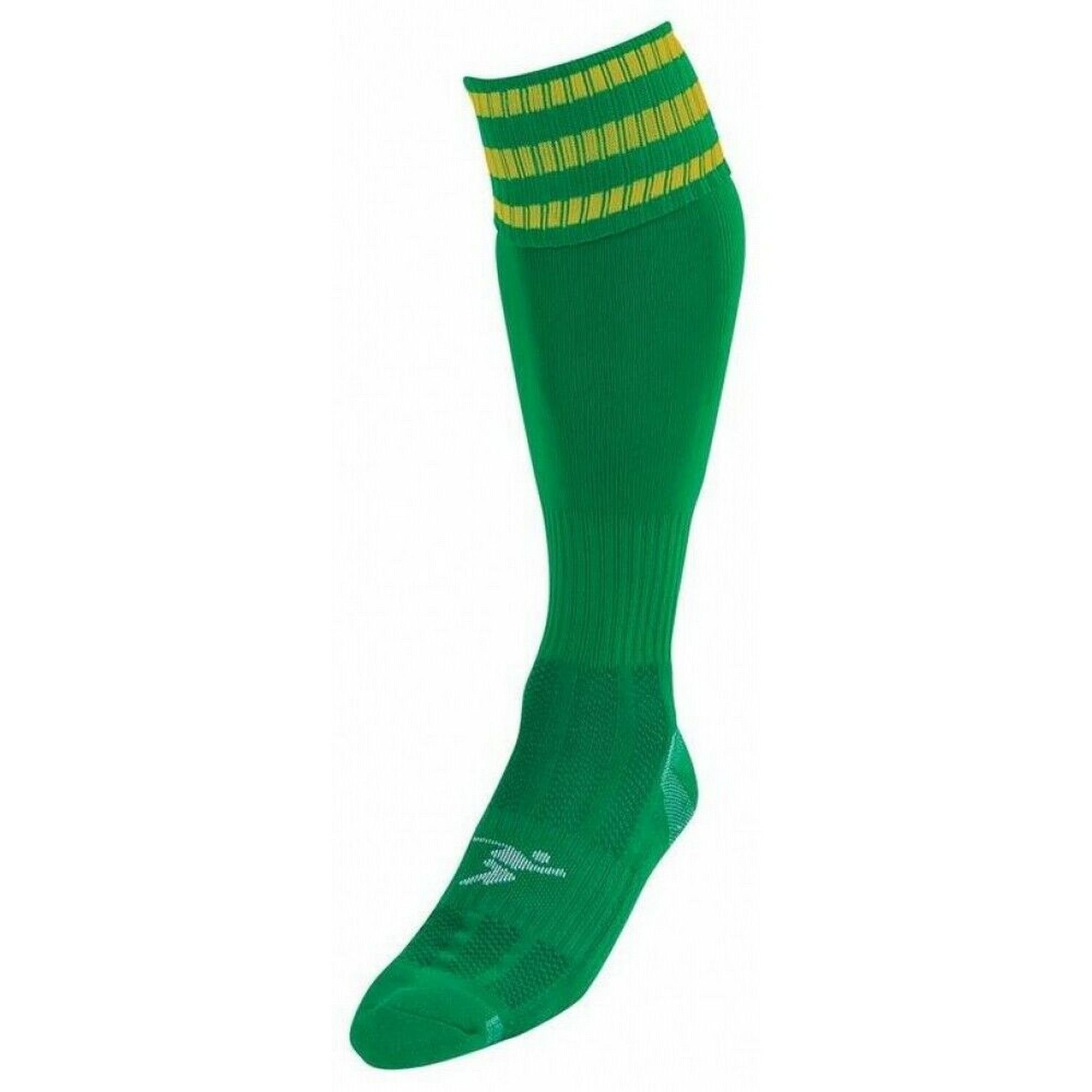 Precision Precision Men's 3 Stripe Pro Football Socks in Bright Green - 4