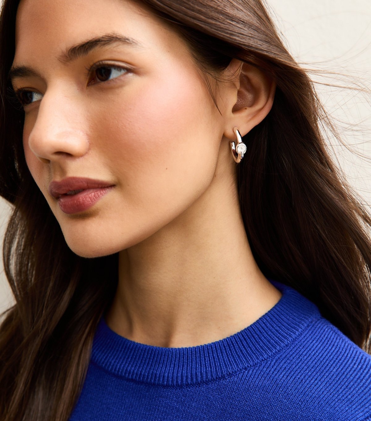 New Look Silver Tone Knot Small Hoop Earrings New Look - 2