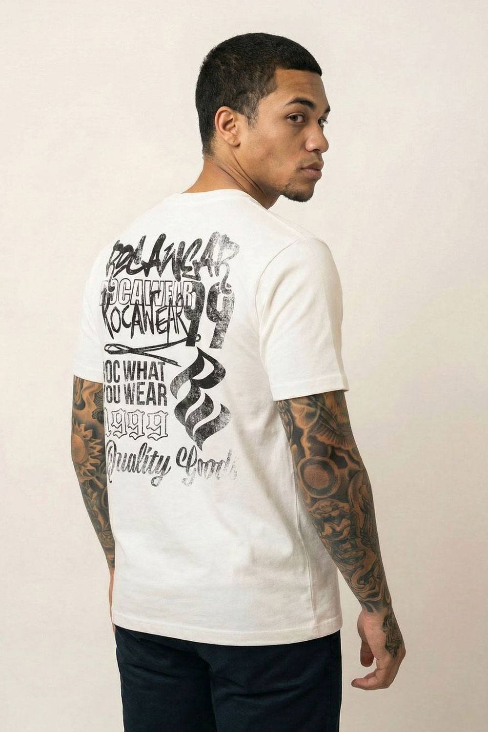 RocaWear Rocawear Men's Tagged T-Shirt in White - 4