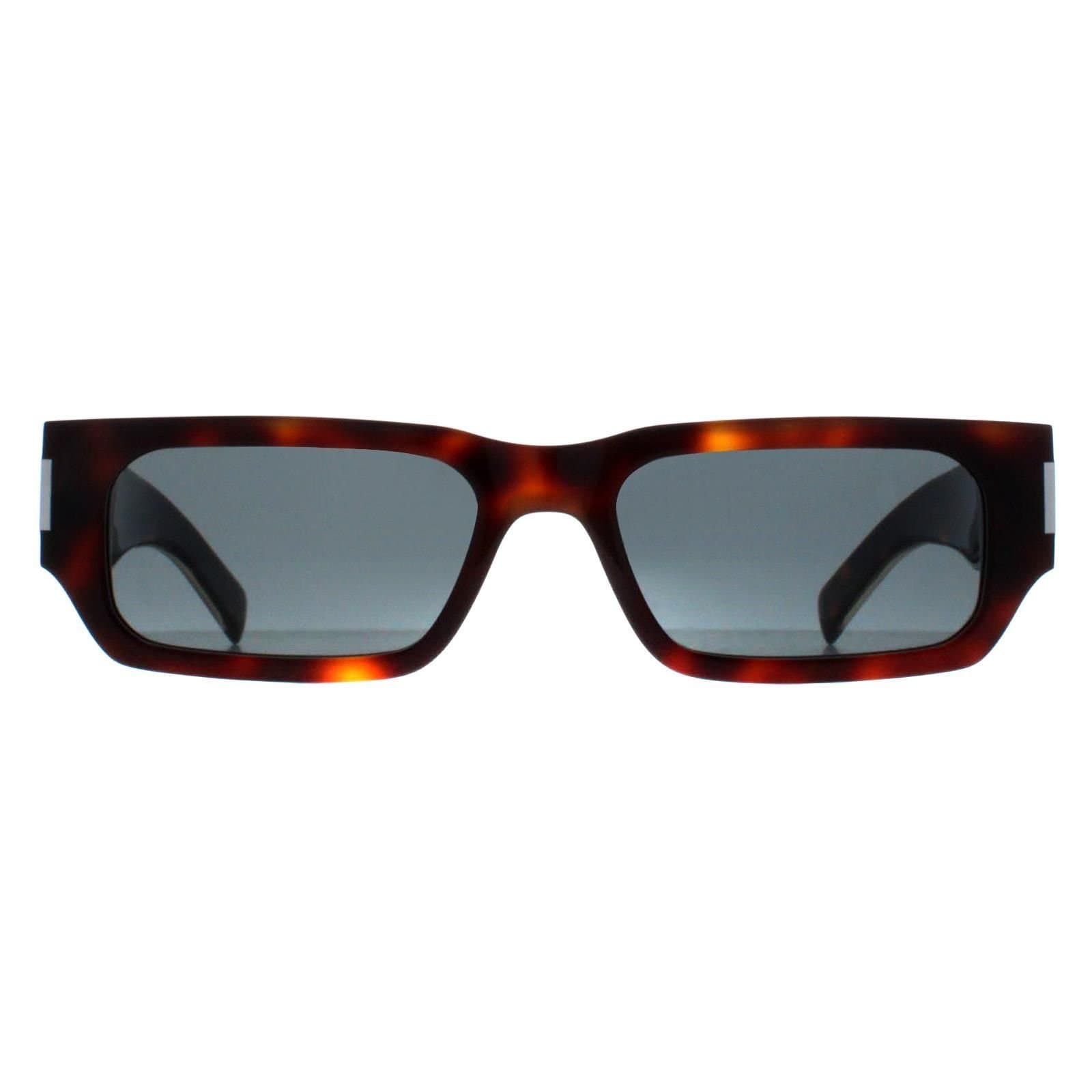 Saint Laurent Saint Laurent Men's Rectangle Havana Crystal Black SL660 in Brown