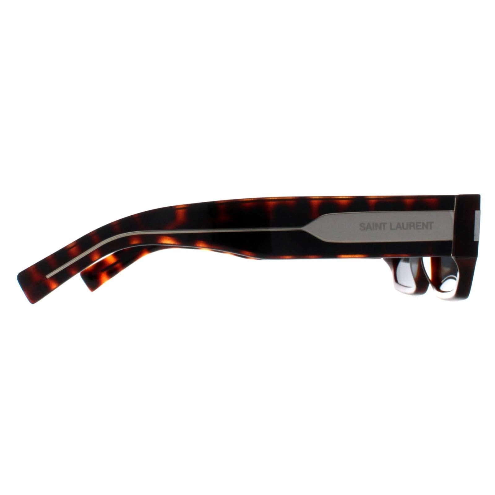 Saint Laurent Saint Laurent Men's Rectangle Havana Crystal Black SL660 in Brown - 4